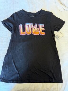 Lucky Brand New Black Graphic 'LOVE' T‑Shirt XL